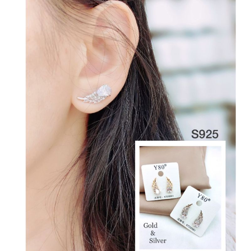 Anting Silver925 Perak 9 Mata Kilau Platgold anting silver Anti Karat anti alergi anting zircon premium 009