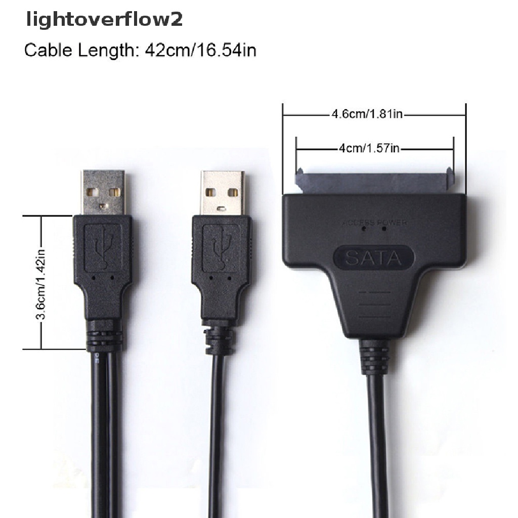 (lightoverflow2) Kabel Adapter USB 2.0 Ke SATA Serial ATA Untuk HDD SSD 2.5 &quot;  (ID) Buku Novel Dewasa Dalam Bahasa Mandarin