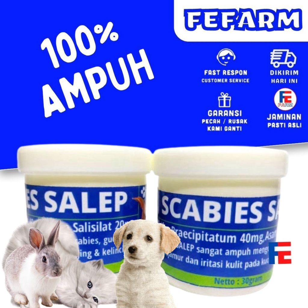 OBAT SCABIES KUCING KELINCI SALEP AMPUH FEFARM