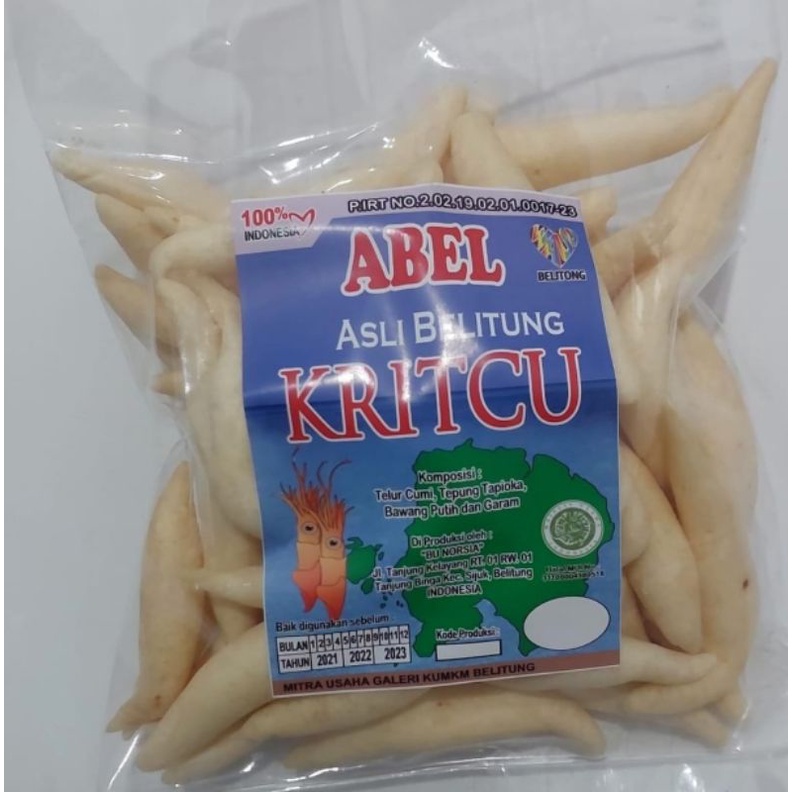 

Kripik telur cumi Kritcu Abel asli Belitung mini