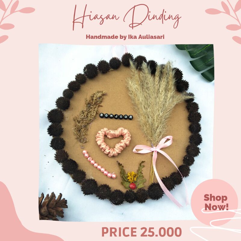 termurahhiasan dinding rustic/hiasan dinding daun kering/hiasan dinding scrunchies scarf/ikat rambut