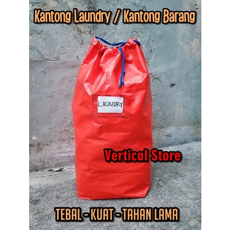 Tas Laundry Terpal Tebal / Kantong Belanja Baju Paket Karung Barang