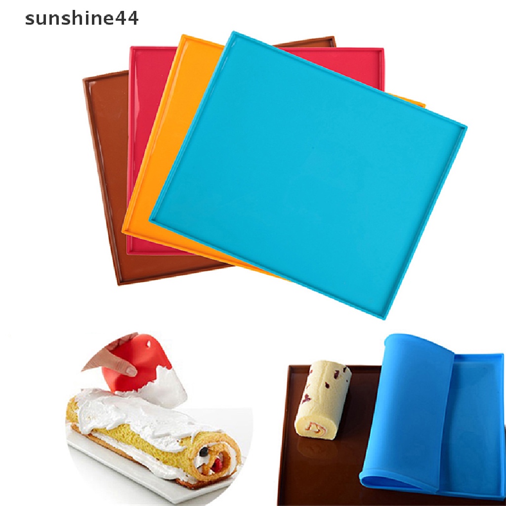 Sunshine 1Pc Alas Panggang Kue Swiss Roll Bahan Silikon Anti Lengket