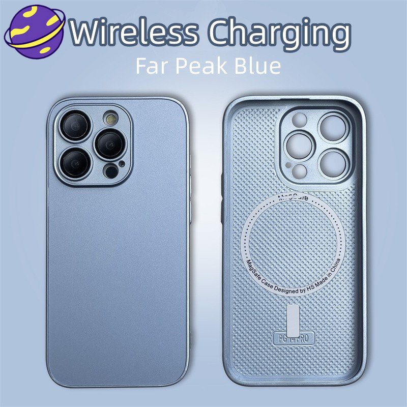 Hard Case Magnetik Wireless Charging Logo Untuk iPhone 14 13 12 11 Pro Max 14pro Max