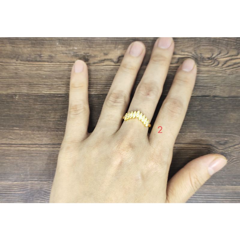 Fifi Fashion Cincin Fashion Model Perhiasan Lapis Emas 18K C0015