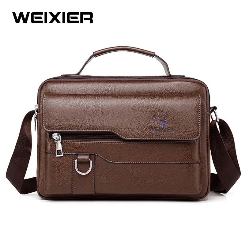 WEIXIER D255 Tas Selempang Pria Kulit Sling Bag Anti Air WK-SBY