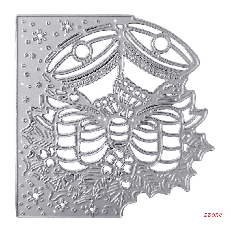 Cetakan Stensil Cutting Dies Motif Lonceng Natal Bahan Metal Untuk Scrapbook / Craft DIY