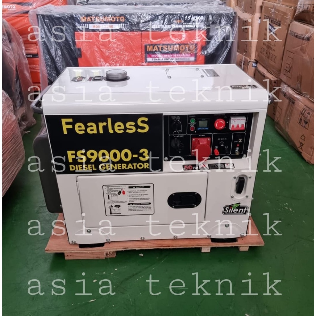 Genset Silent Diesel 5000 watt maks 5500 watt 3 phase FearlesS FS9000