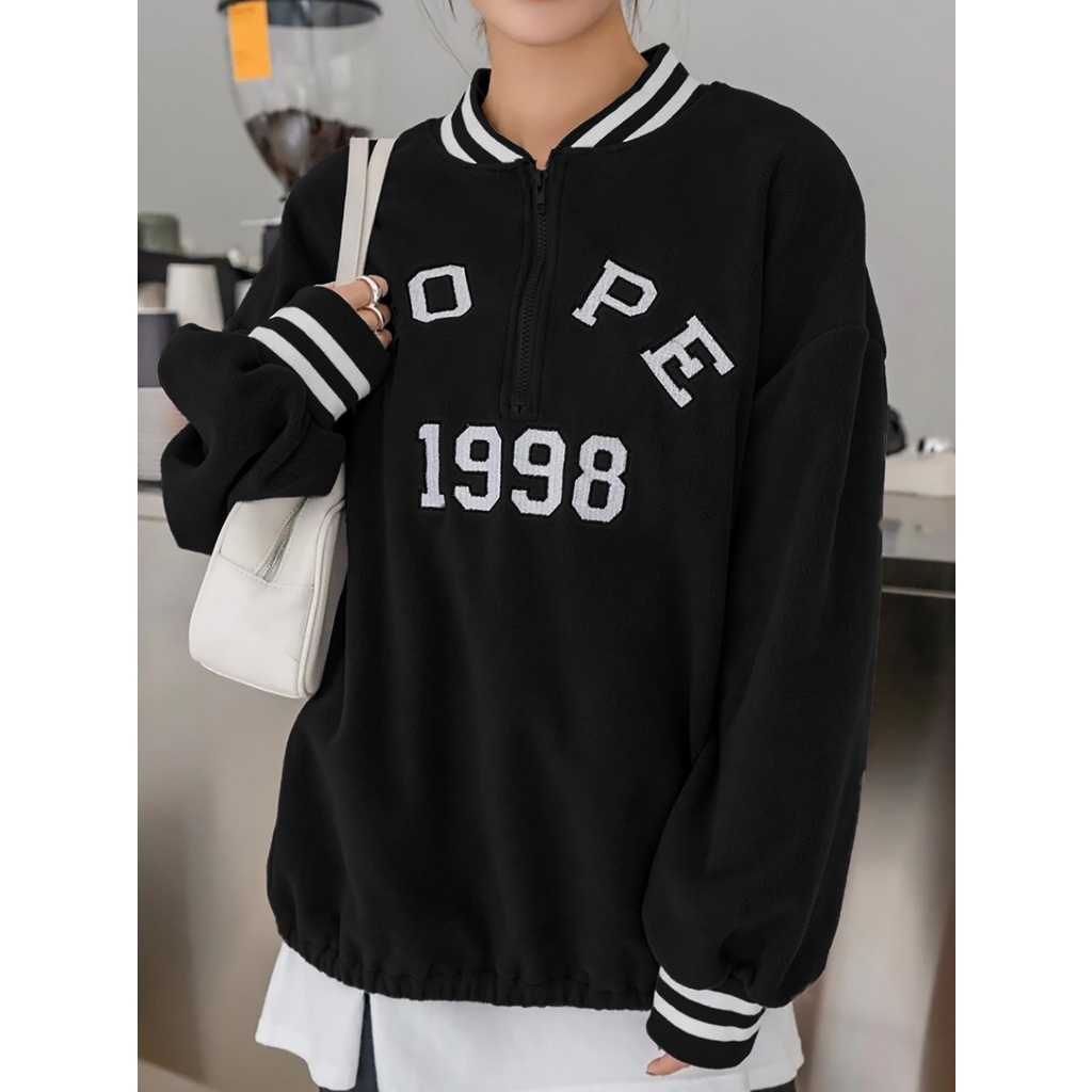 Sweater Zipper Hope - Baseball Style Sweatshirt - Size M - L -XL - XXL - Bahan Fleece