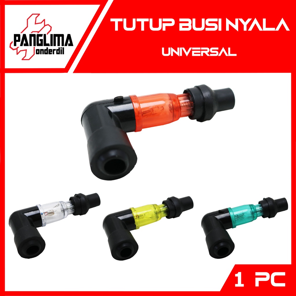 Tutup Busi Nyala Universal Motor Bebek-Matic-Sport Beat-F1-FI-Pop-eSP-Street/Vario 110-125-150 Old-New LED/Mio-M3-Z/Scoopy/Spacy/Fino/Jupiter-MX-Z/Supra-X-125-Fit/Grand/Vega-R-ZR/Blade/Revo-Absolute Cangklong-Cop-Dop Spark-Plug Cover-Penutup