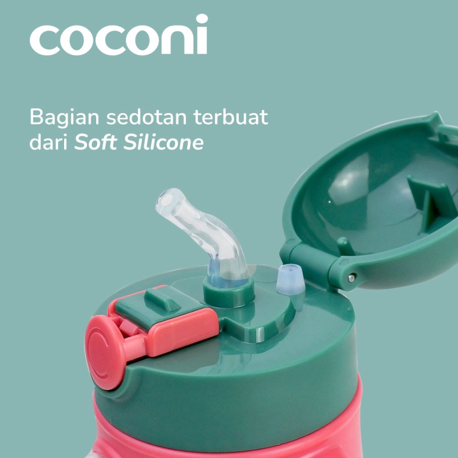 COCONI Stainless Steel Straw Bottle 240 Ml | Termos Botol Minum Anak