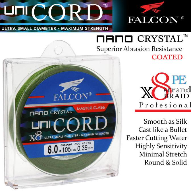 Senar Pancing Pe X8 Falcon Uni Cord Nano Crystal Coated 200M