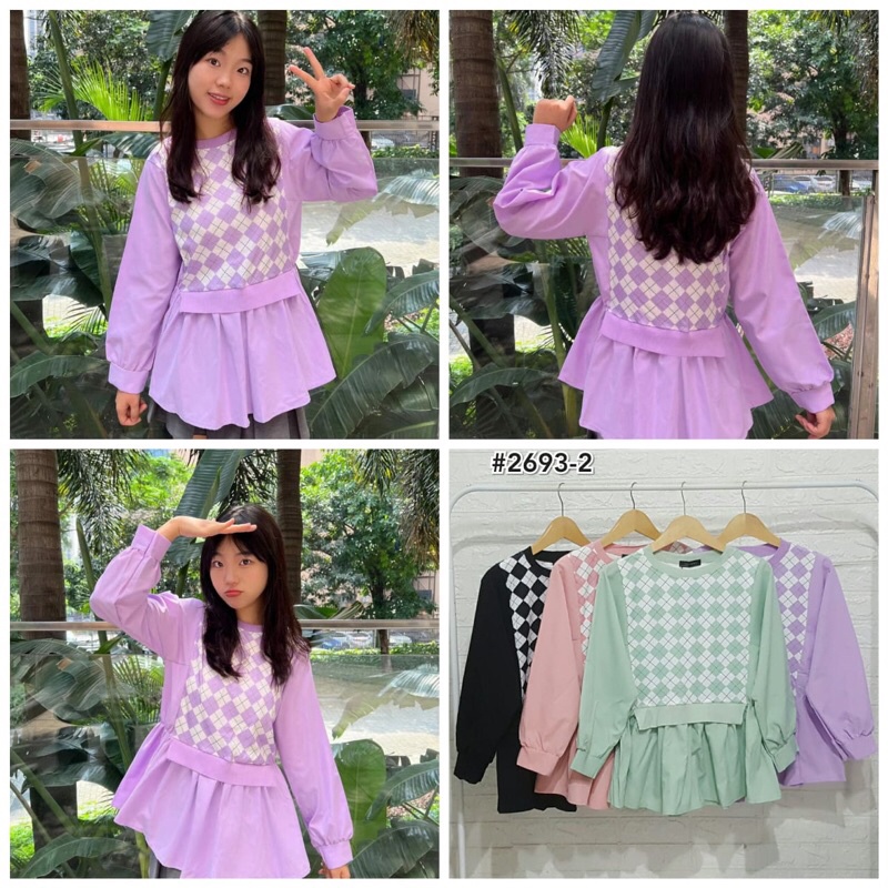 Blouse Rajut Mix Katun Zara Woman