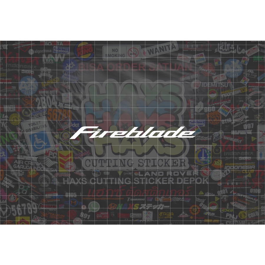 Cutting Sticker Fireblade Ukuran 10 Cm Untuk Motor Mobil