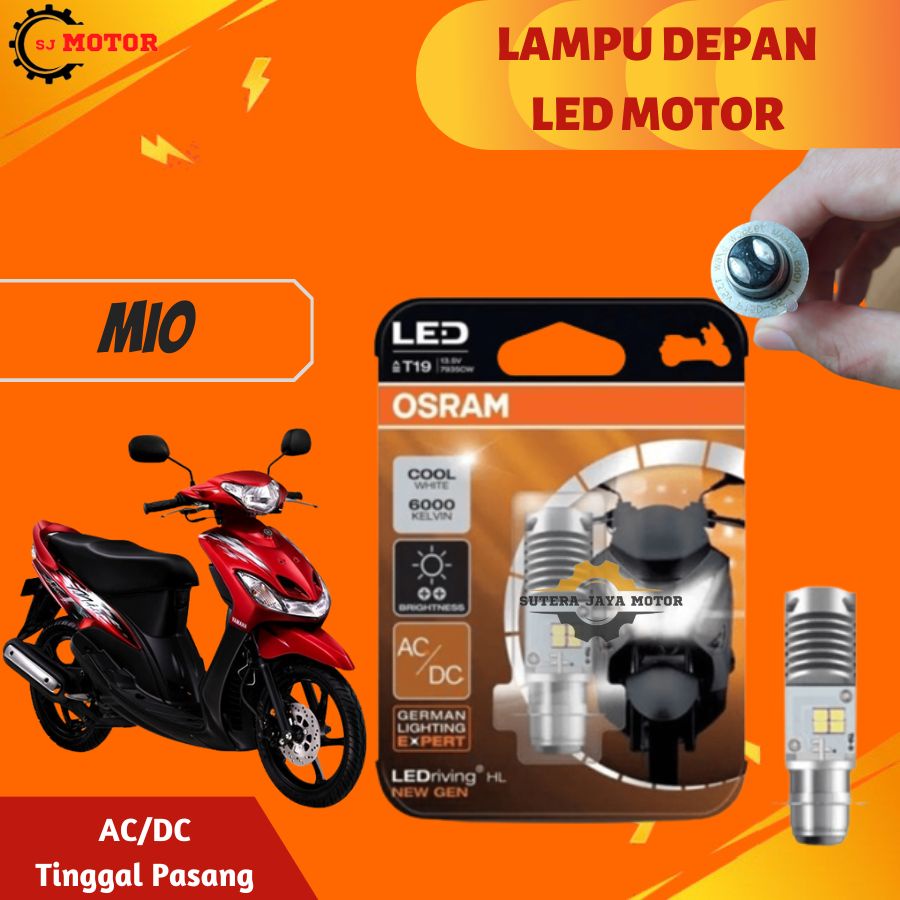LAMPU DEPAN LED MOTOR YAMAHA MIO OSRAM LAMPU UTAMA MIO AC/DC