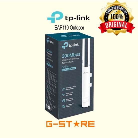 Tp-Link EAP110 300Mbps Wireless N Outdoor Access Point EAP 110 Murah Wifi Internet Original Garansi Tp-link eap110 outdoor  Original TP-LINK EAP110 Outdoor Access Point TP-Link EAP110 Outdoor Wireless Access Point 300Mbps 2Antene Resmi