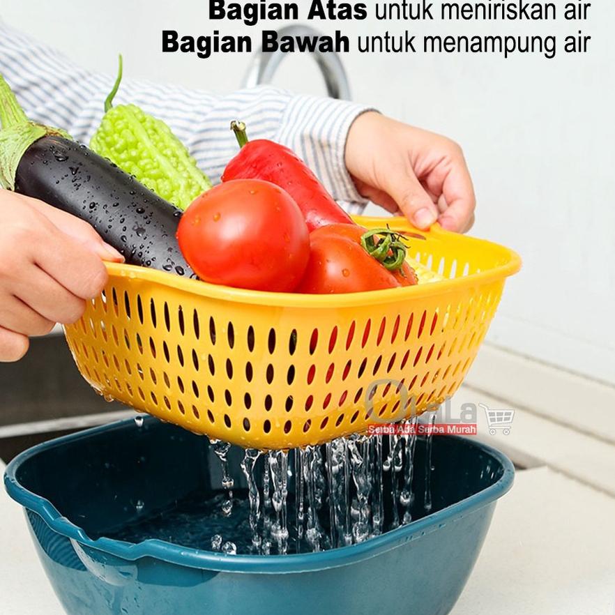 Rekomendasi KERANJANG TIRISAN MULTIFUNGSI 6IN1 / 6PCS OLL-0710