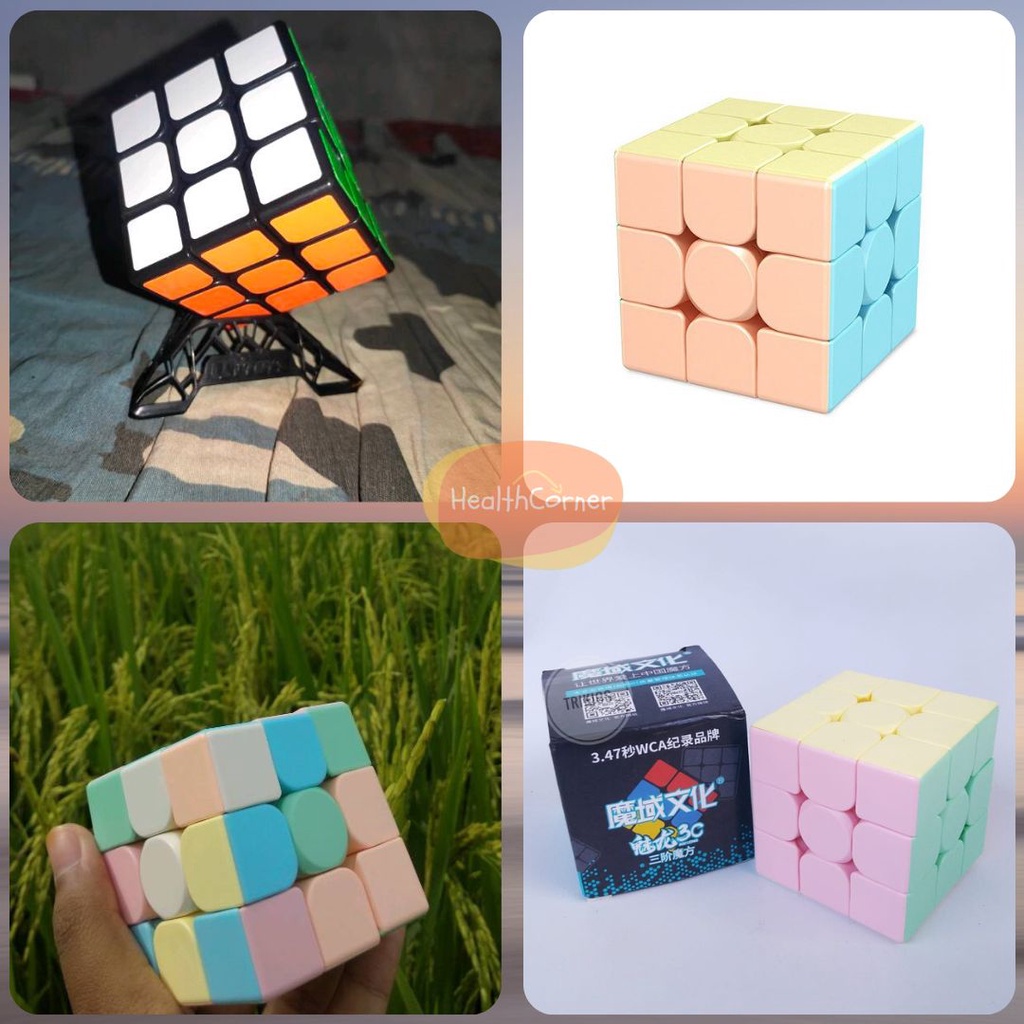 Rubik 3x3 Moyu Meilong Speed Cub / Yongjun Guanlong Blackbase Premium Magic Cube 3x3x3 / Mainan Anak Rubik