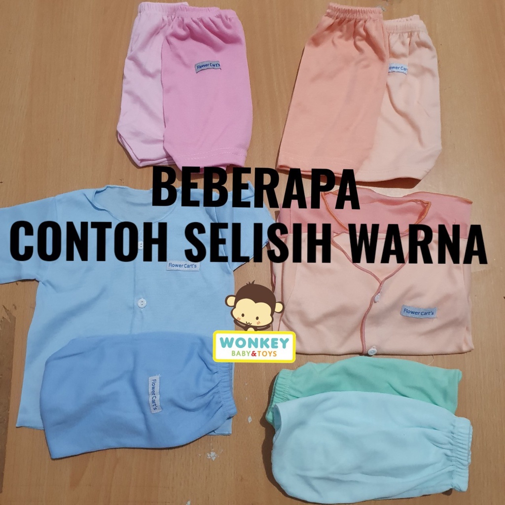 Celana Bayi Newborn Panjang / Pendek / Panjang Tutup Kaki / Celana Pop Baby 0-6 Bulan Flower Cart's