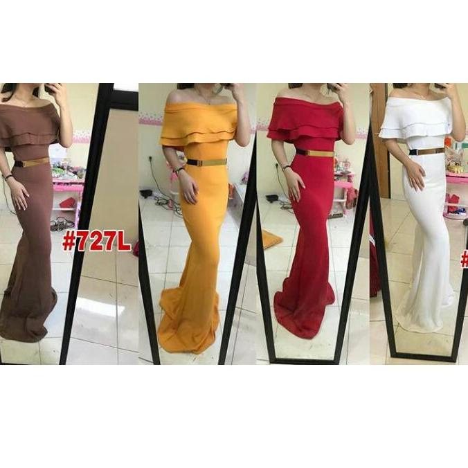 [GY.22Oc22ᴶ] 731#READY #727L long dress pesta mewah scuba duyung