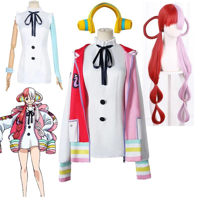 Uta Cosplay Costume One Piece Film Red Uta Wig Headphone Props The Singer Of The World Coat And Tops