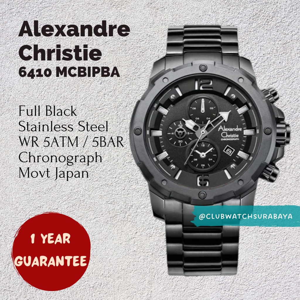 Jam Tangan Pria Alexandre Christie ORI 6410 MCBIPBA / Alexandre Christie Jam Tangan Laki-Laki 6410 M