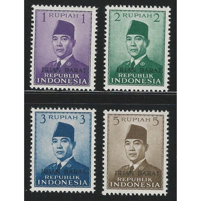 

Jualan Perangko/Prangko Indonesia. Presiden Soekarno Cetak Tindih Irian Barat Limited