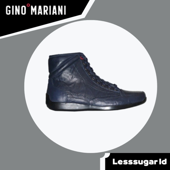 Sepatu GINO MARIANI Original Model Boots Kulit Navy Elario 2