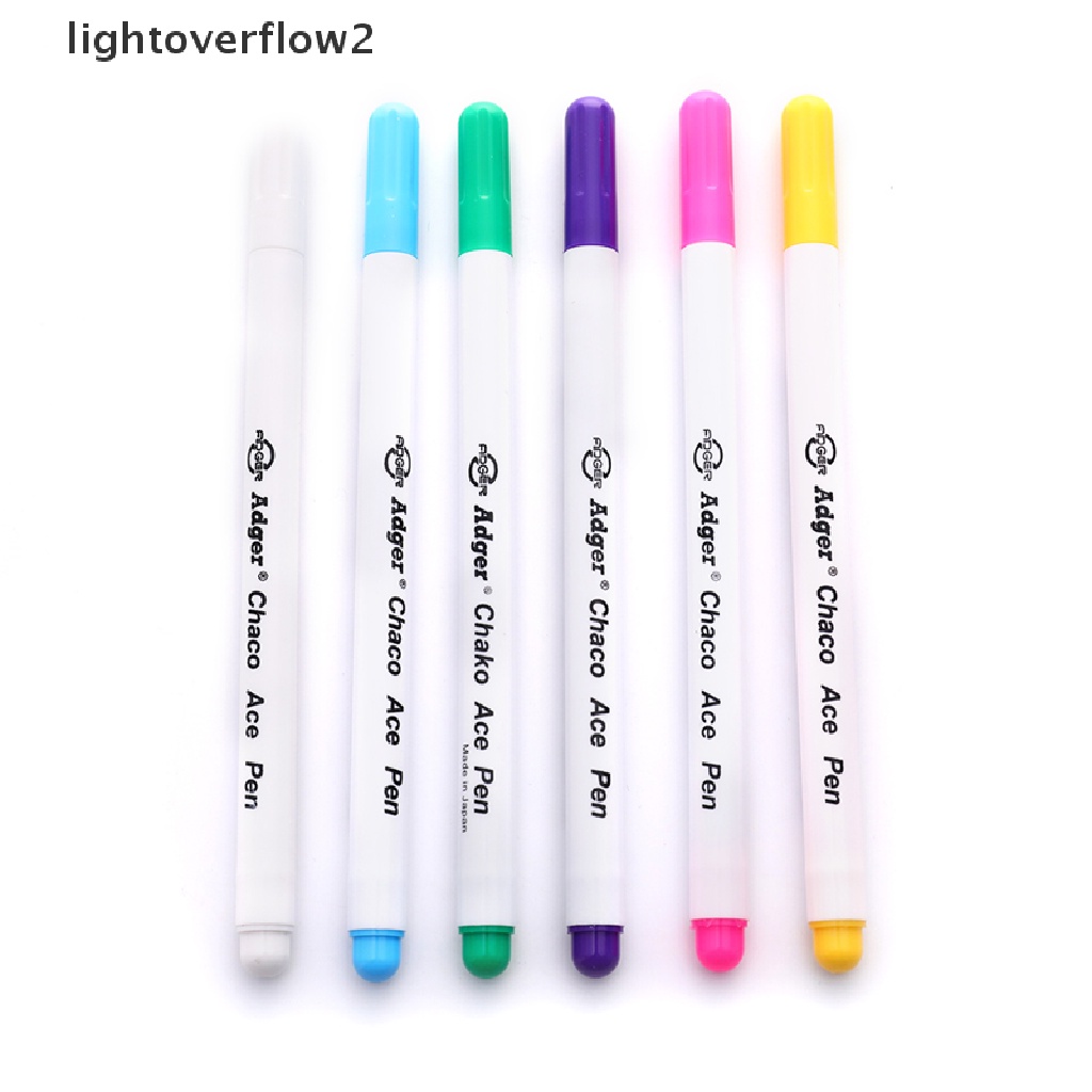 (lightoverflow2) 6pcs / Set Spidol Kain Dapat Dihapus Untuk Perlengkapan Jahit (ID)