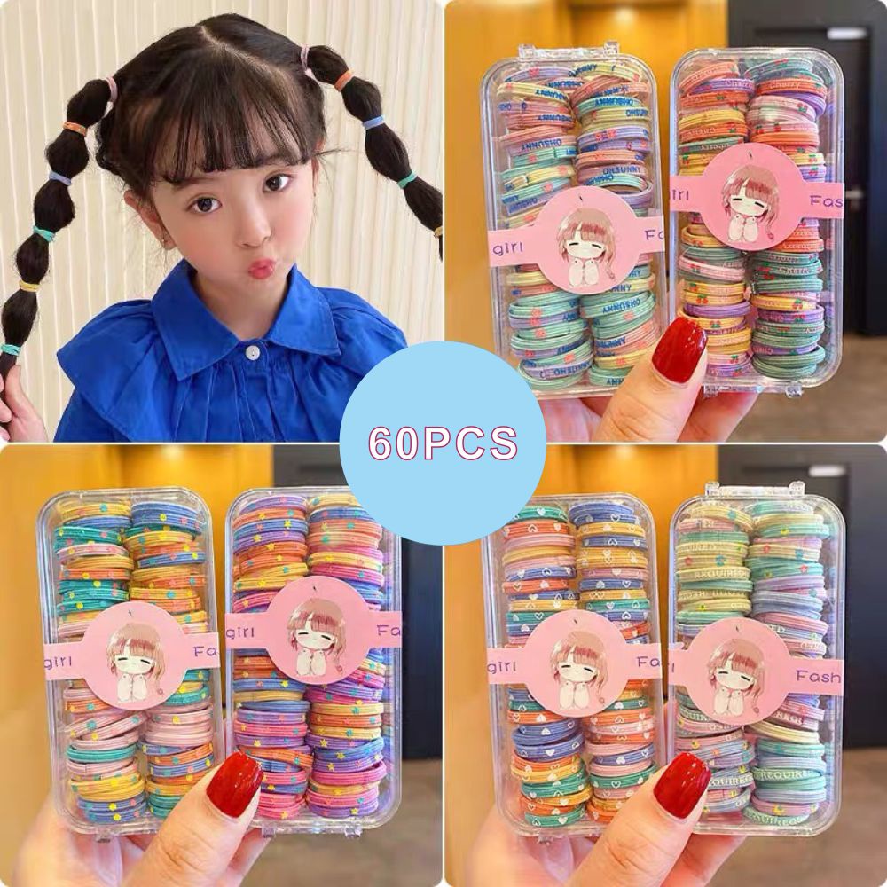 [PRINCESS KESLI]Karet Rambut Anak Perempuan Elastisitas tinggi anak-anak tidak melukai karet gelang rambut /  Ikat Rambut Karet Polos Elastis Gaya Korea / Karet Gel