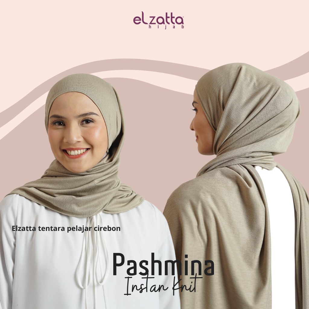 KERUDUNG HIJAB JILBAB PASHMINA PANJANG INSTAN KARET INSTANT PASHMINA KNIT ELZATTA