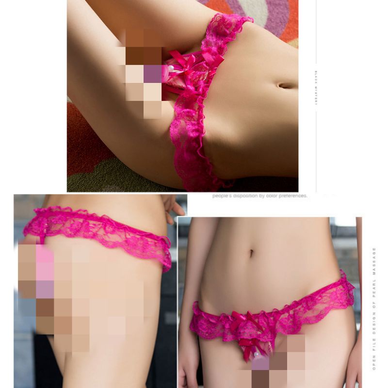 Celana Dalam Wanita Sexy Pita Renda Mutiara Lace Pearl G-String Lingerie