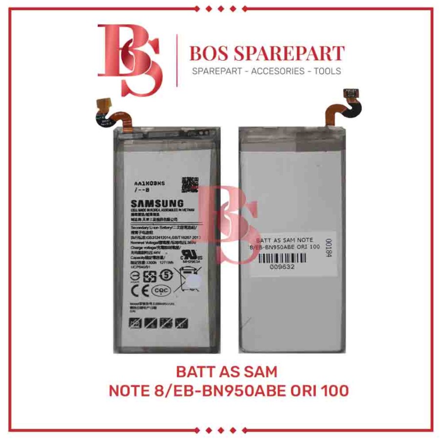 BATERAI AS SAMSUNG NOTE 8 / EB - BN950ABE ORI 100 / BATTERY / BATRE