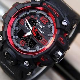 ANTI AIR RUBBER JAM TANGAN PRIA SPORT CASIO GSHOCK G-SHOCK DUAL-TIME GWG-1000 LIST MERAH GK002 "MMK.