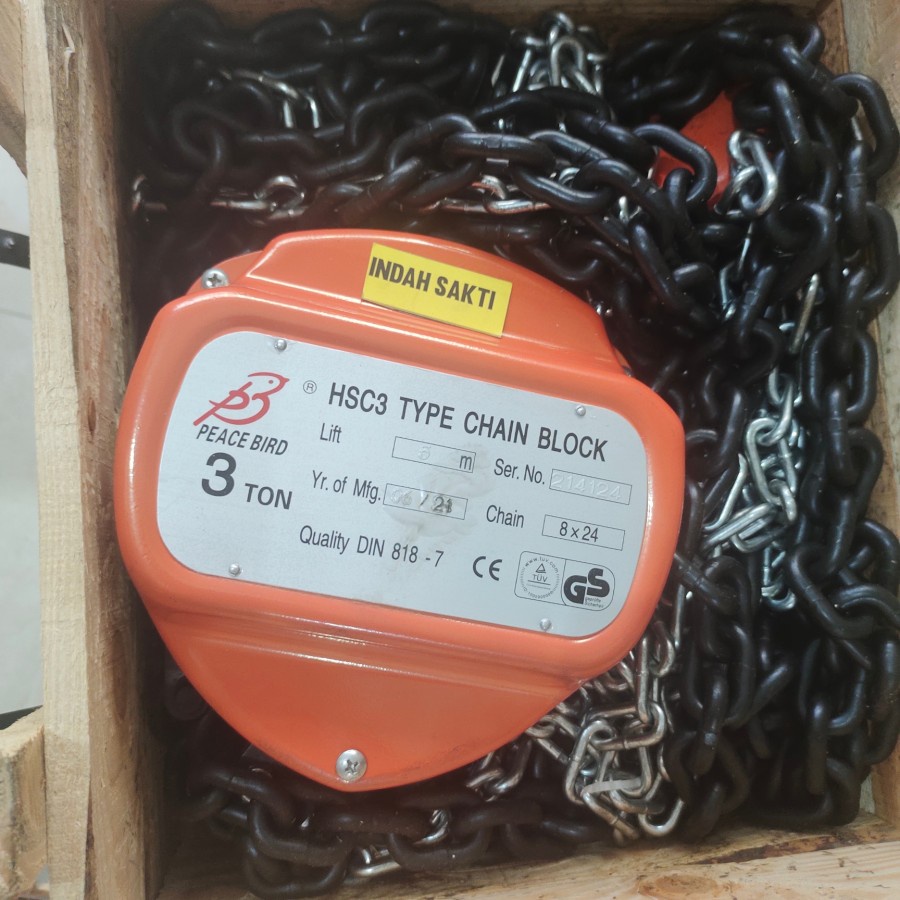 Katrol Chain Block Chainblock Takel 3 Ton 5 Meter Peace Bird