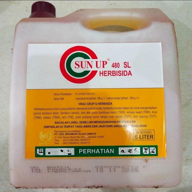 Herbisida SUN UP 480SL kemasan 5L