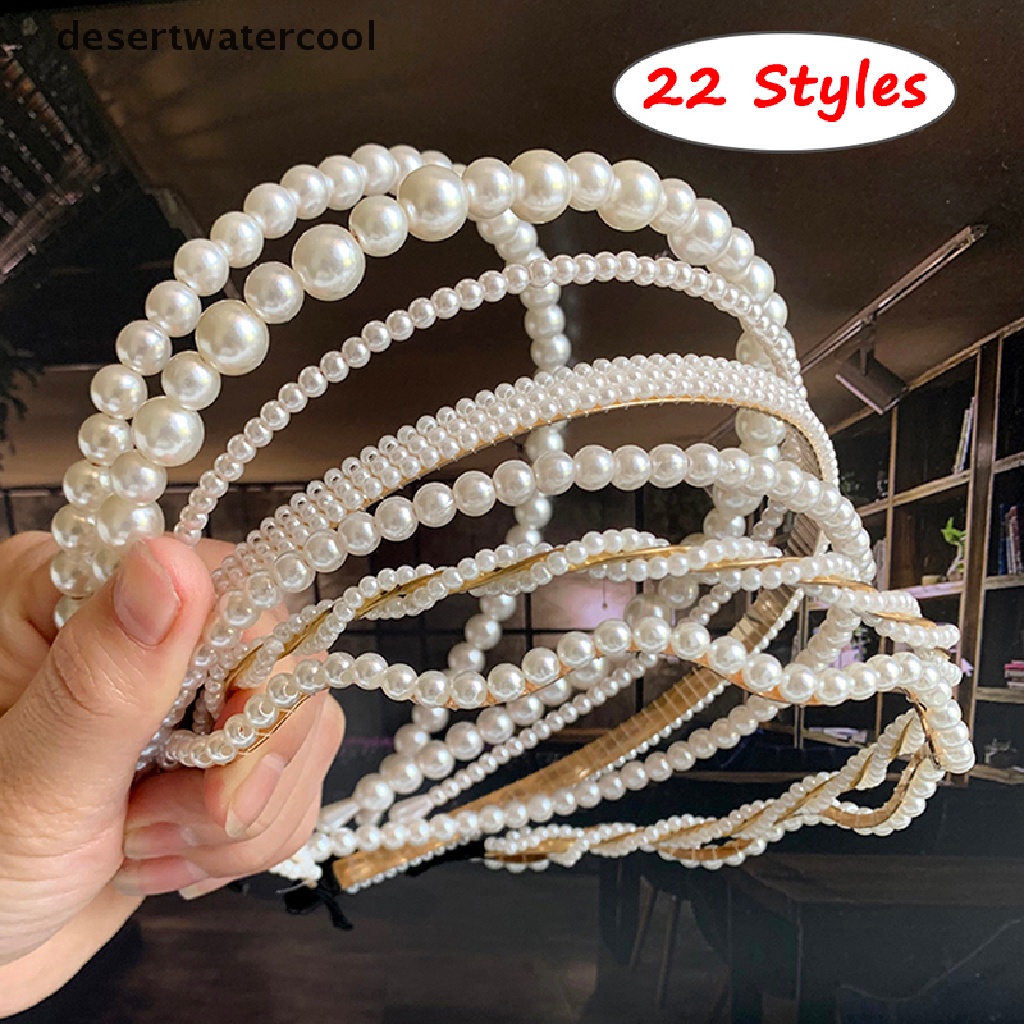 Deid Bando Mutiara Imitasi Elegan Untuk Aksesoris Rambut Wanita / Pesta Pernikahan