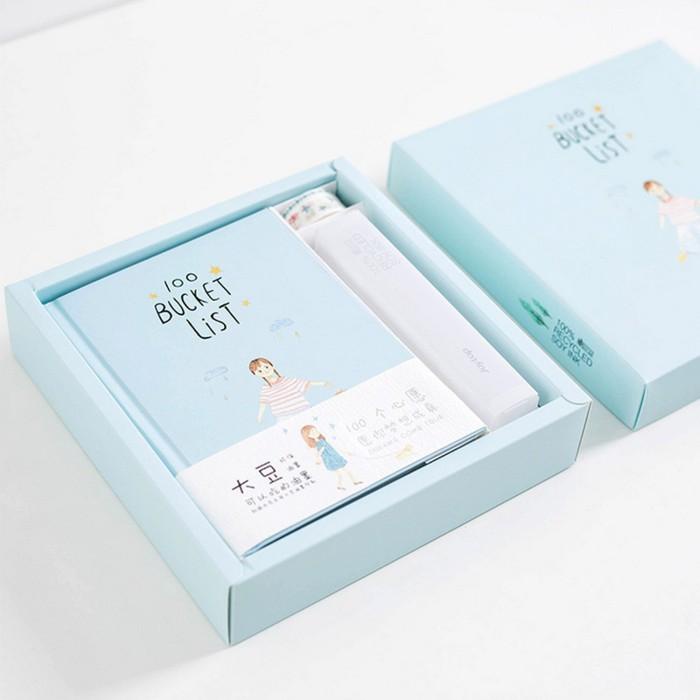 

A5 Kawaii 100 Bucket List Diary Notebook Hand Books Planner Stationery