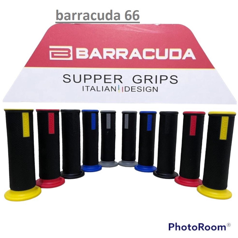 sepasang handgrip barracuda hg55 dan hg 66 karet grip bulu berkualitas premium universal semua sepeda motor