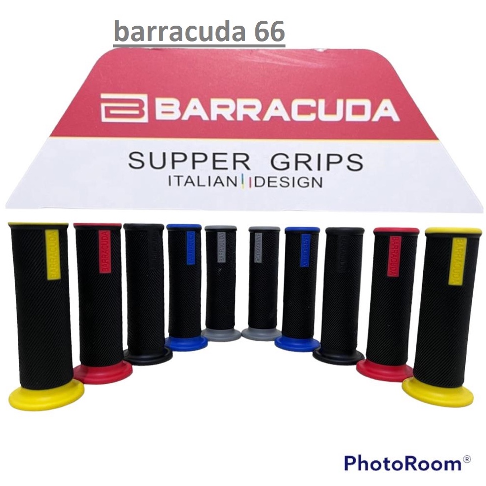 sepasang handgrip barracuda hg55 dan hg 66 karet grip bulu berkualitas premium universal semua sepeda motor