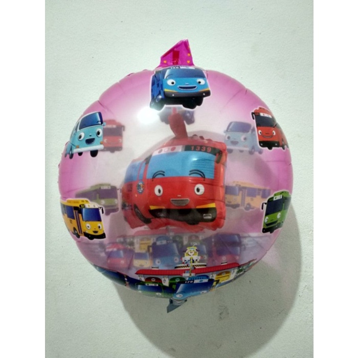 TERLARIS 4 BIJI Balon FOIL TAYO DOBEL ISI termurah Mainan Balon GAS PARASIT TAYO DOBEL ISI Anak BALO