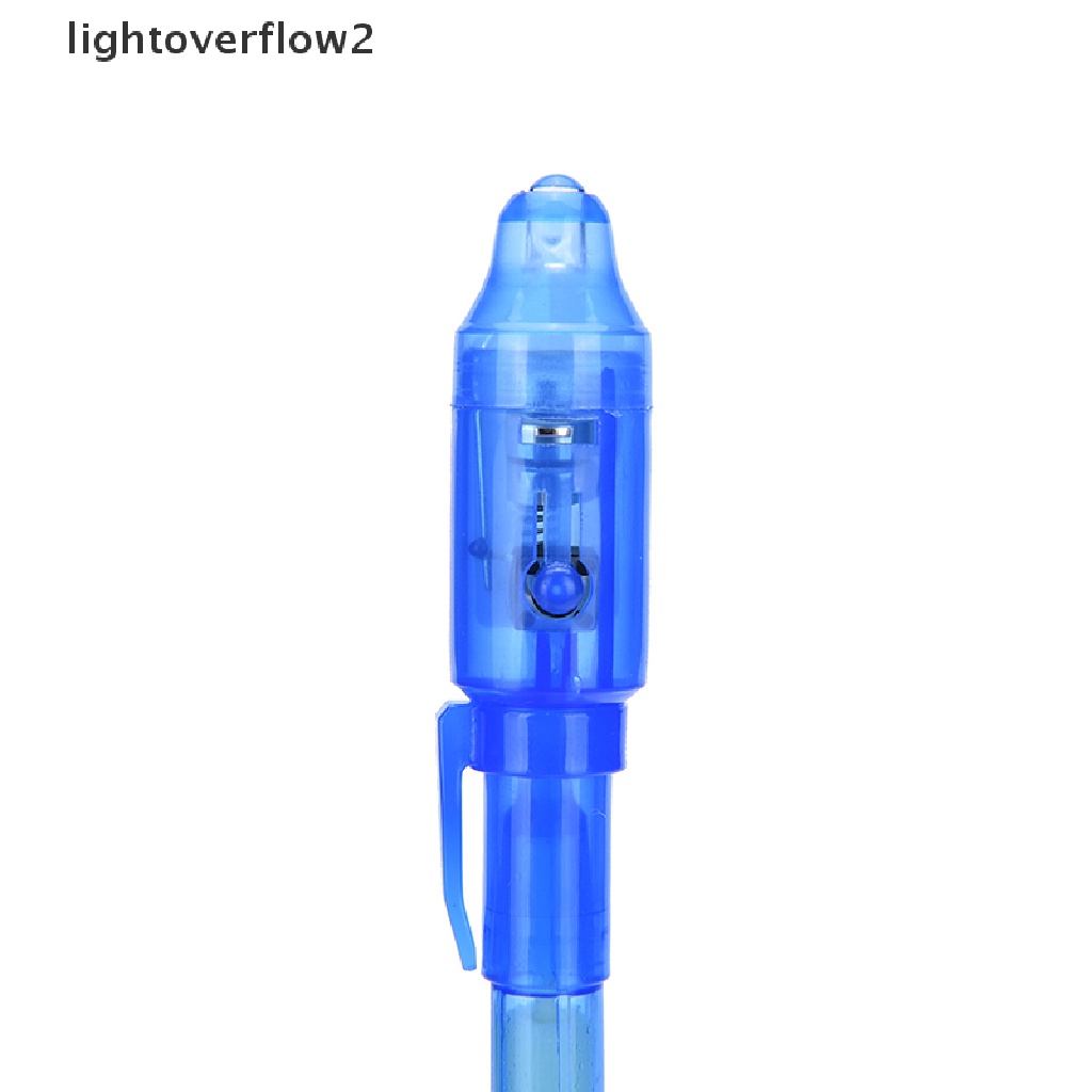 (lightoverflow2) Pena Marker Tinta Invisible Dengan Lampu LED Ultra Violet (ID)