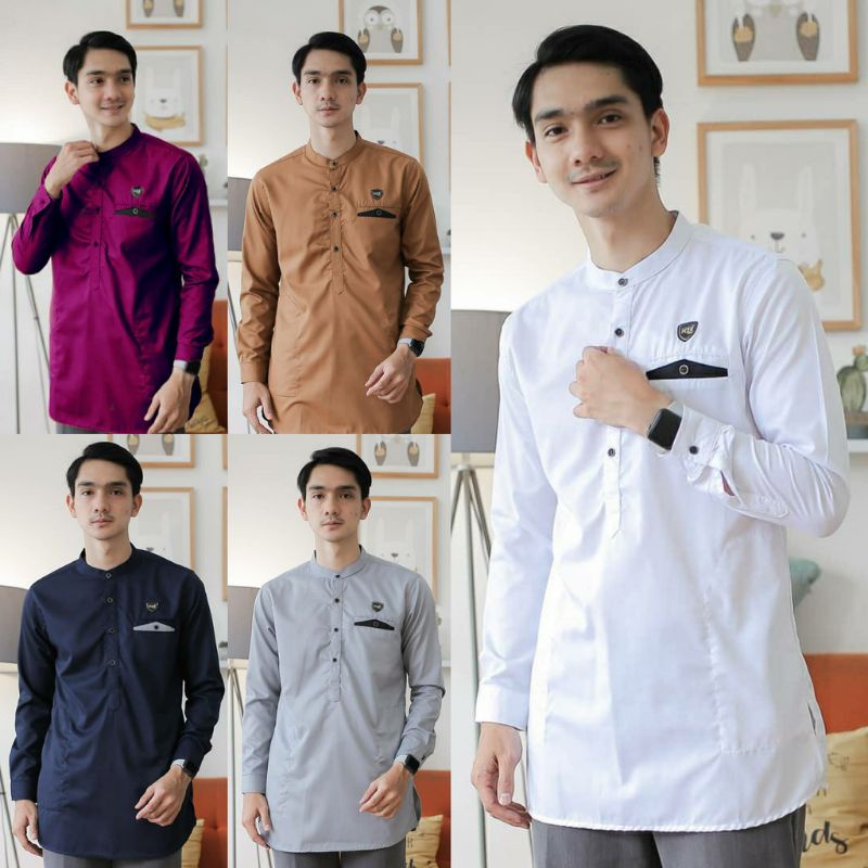 baju koko lengan panjang koko hadroh bahan cotton