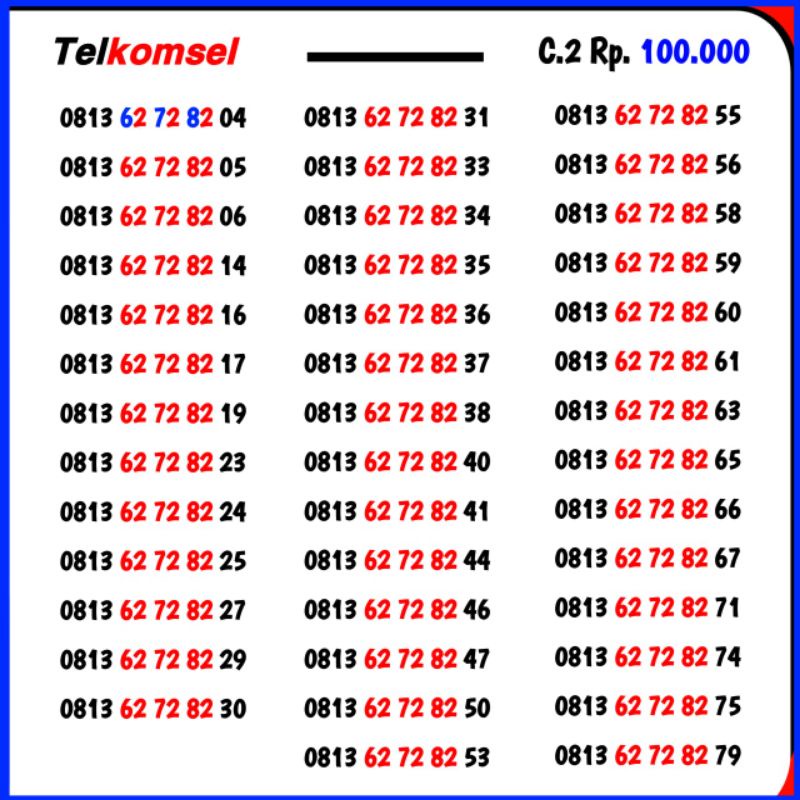 Nomor Cantik Telkomsel / Nomor cantik simpati / kartu perdana simpati / perdana simpati Cantik