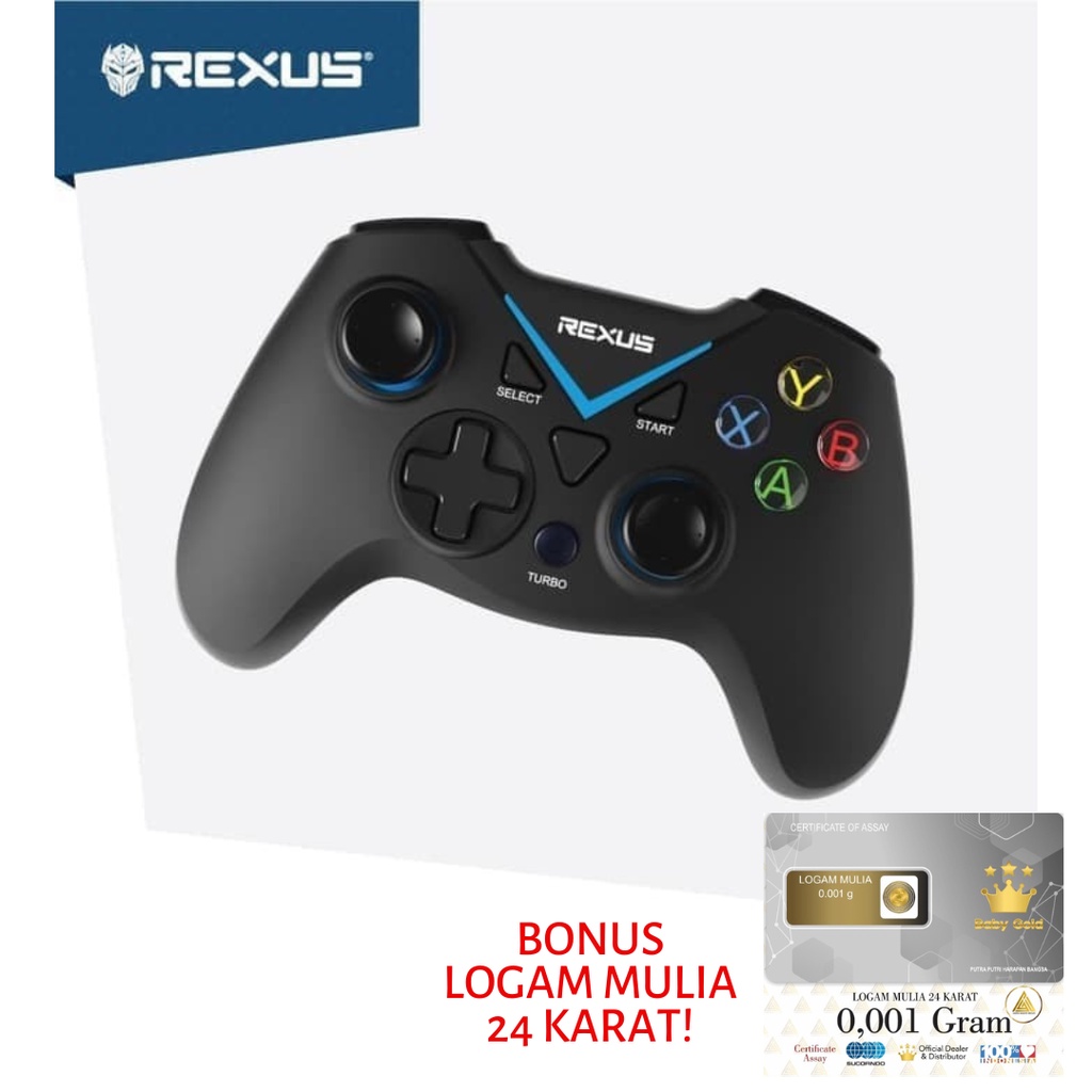 Rexus GX100 Gamepad Wireless for PC Android PS