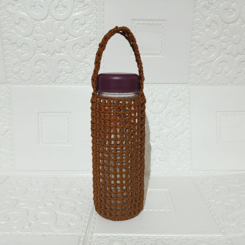 Tas botol minum sarung botol minum rajut pouch botol rajut