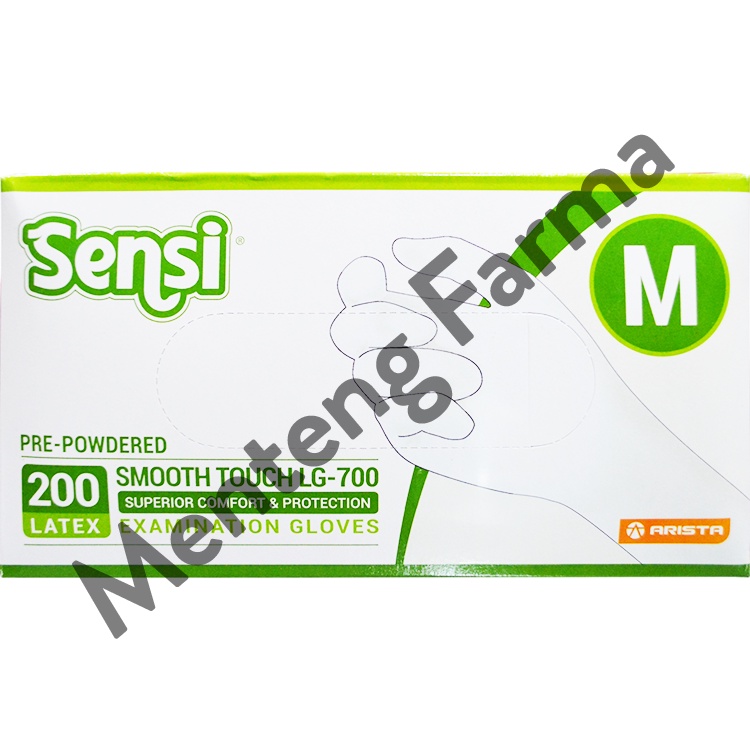 Sensi Latex Examination Gloves (Sarung Tangan Medis) Size M - Isi 200