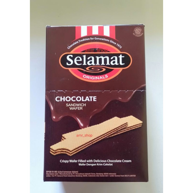 

SELAMAT WAFER CHOCO BOX ISI 20 PCS AYES TOSERBA