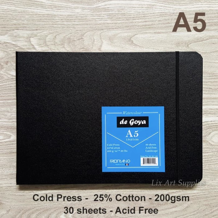 

[BISA COD] De Goya Watercolor Book Stitched - A5 (30 sheets - 200gsm) - Jilid Benang