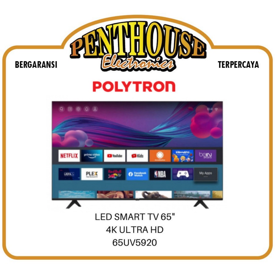 Polytron LED Smart TV 65 Inch 65UV5920 4K Ultra HD UHD